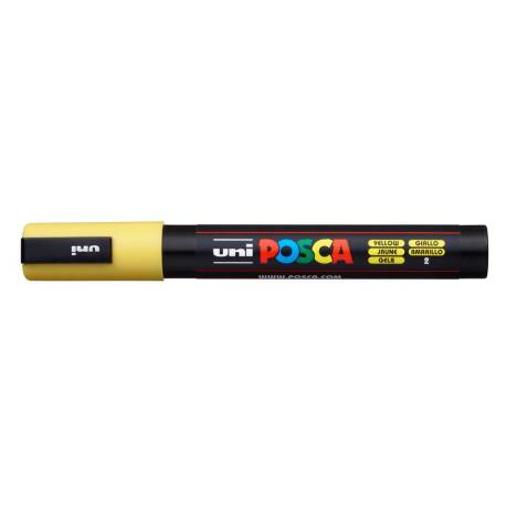 ROTULADOR MARCA UNI POSCA PC-5M AMARILLO