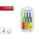 ROTULADOR MARCA STABILO FLUORESCENTE FINO SWING COOL ESTUCHE DE 4 UNIDADES COLORES SURTIDOS
