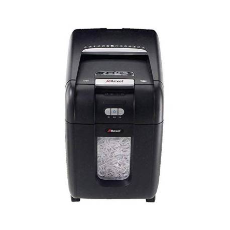 Destructoras de papel Rexel auto+100m capacidad 6 hojas destruye grapas y tarjetas de credito