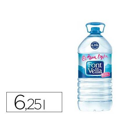 Agua mineral natural marca Font Vella botella de 6,25L