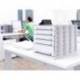 Fichero cajones de sobremesa q-connect 305x370x215 mm bandeja organizadora superior 5 cajones color gris opaco