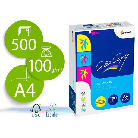 Papel multifuncion Mondi Color Copy A4 100 g/m2 Satinado