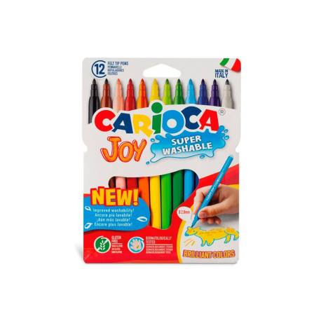 Rotulador Carioca Joy finos lavables caja de 12 rotuladores