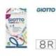 Rotulador Giotto Turbo Glietter Tinta con Purpurina Caja 8 colores