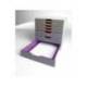 Fichero cajones Durable plastico aplilables 7 cajones gris