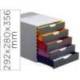 Fichero cajones Durable plastico aplilables 5 cajones gris