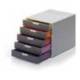 Fichero cajones Durable plastico aplilables 5 cajones gris