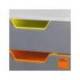 Fichero cajones Durable plastico aplilables 5 cajones gris