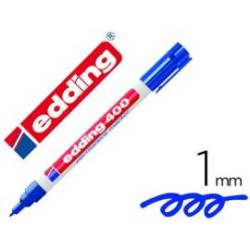 Rotulador Permanente Edding 400 Azul Punta Fina