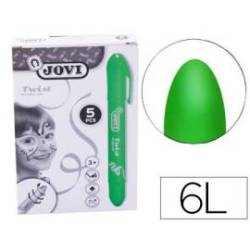 BARRA DE MAQUILLAJE JOVI TWIST MAKE-UP COLOR VERDE CAJA DE 5 UNIDADES