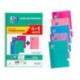 Cuaderno espiral oxford tapa extradura folio 80 hojas cuadro 4 mm con pizarra blancapack 4+1 colores tendencia