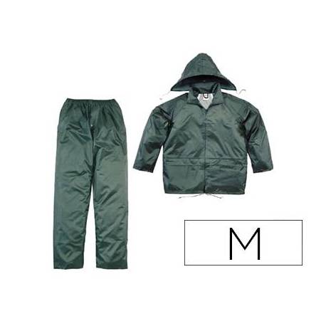 CONJUNTO DE LLUVIA DELTAPLUS 400 POLIESTER/PVC COLOR VERDE TALLA M