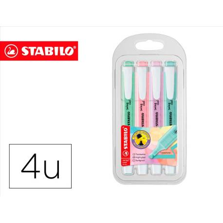Rotulador Stabilo Swing Cool Pastel Fluorescente 4 unidades