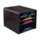 Fichero cajones CEP para 5 cajones Negro/Multicolor