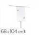 Pizarra Blanca Metalica Magnetica con ruedas incluye 2 brazos laterales 68x104