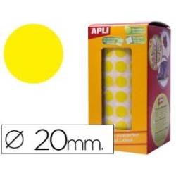 Gomets Apli circulares amarillos 20mm
