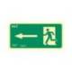 PICTOGRAMA ARCHIVO 2000 SALIDA DE EMERGENCIA IZQUIERDA PVC VERDE LUMINISCENTE 224X300 MM