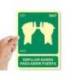 PICTOGRAMA ARCHIVO 2000 EMPUJAR BARRA PARA ABRIR PUERTA PVC VERDE LUMINISCENTE 224X300 MM