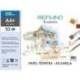 BLOC DE DIBUJO ACUARELA SADIPAL FABRIANO DIN A4+ 10 HOJAS 350 GR ENCOLADO GRANO SUAVE