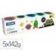 PLASTILINA MILAN SOFT DOUGH NEON CAJA DE 5 BOTES COLORES SURTIDOS 142 GR