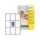 ETIQUETA ADHESIVA AVERY REMOVIBLE PARA IMPRESORA LASER INYECCION TINTA FOTOCOPIADORA COLOR BLANCA 62X89 MM