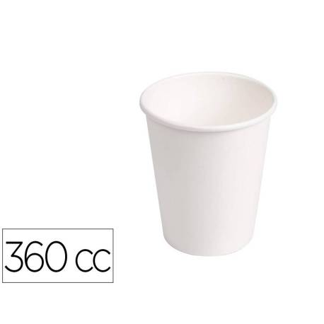 VASO DE CARTON BIODEGRADABLE BLANCO 360 CC PAQUETE DE 40 UDS