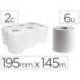 PAPEL SECAMANOS MARCA DAHI 2 CAPAS CELULOSA GOFRADA 195 MM X 145 MT PAQUETE DE 6 ROLLOS