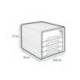FICHERO CAJONES DE SOBREMESA CEP CON CERRADURA 4 CAJONES COLOR BLANCO/NEGRO 288X360X270 MM