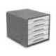 FICHERO CAJONES DE SOBREMESA CEP 5 CAJONES COLOR GRIS 288X360X270 MM