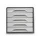 FICHERO CAJONES DE SOBREMESA CEP 5 CAJONES COLOR GRIS 288X360X270 MM