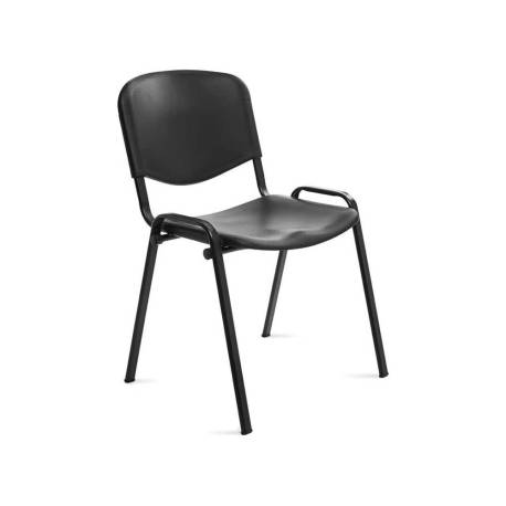 SILLA ROCADA CONFIDENTE ESTRUCTURA METALICA RESPALDO Y ASIENTO EN POLIMERO NEGRO