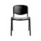 SILLA ROCADA CONFIDENTE ESTRUCTURA METALICA RESPALDO Y ASIENTO EN POLIMERO NEGRO