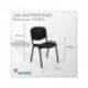 SILLA ROCADA CONFIDENTE ESTRUCTURA METALICA RESPALDO Y ASIENTO EN POLIMERO NEGRO