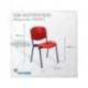 SILLA MARCA ROCADA CONFIDENTE ESTRUCTURA METALICA RESPALDO Y ASIENTO EN POLIMERO COLOR ROJO