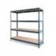 Estanteria metalica ar stocker 200x200x70 cm 4 estantes 450 kg por estante bandeja de madera