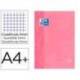 RECAMBIO COLOR 1 OXFORD DIN A4+ 80 HOJAS 90 GR CUADRO 5 MM 4 TALADROS COLOR ROSA