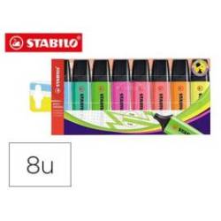 ROTULADOR STABILO BOSS FLUORESCENTE ESTUCHE DE 8 UNIDADES COLORES SURTIDOS
