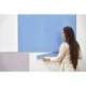 PIZARRA BLANCA MARCA ROCADA LACADA MAGNETICA MODULAR SIN MARCO COLOR AZUL 75X115 CM