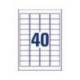 ETIQUETA ADHESIVA MARCA AVERY POLIESTER SUPER ADHERENTE BLANCA 45,7X25,4 MM IMPRESORA LASER PACK DE 800 UNIDADES