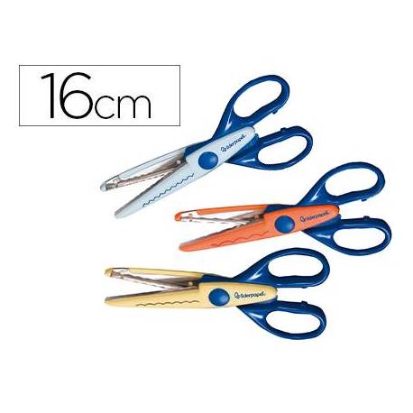 Tijera escolar zig zag Liderpapel 16 cm