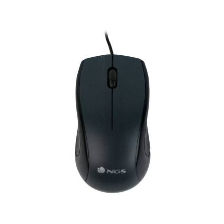 RATON NGS WIRED MIST OPTICO CON CABLE 1000 DPI AMBIDIESTROS USB NEGRO
