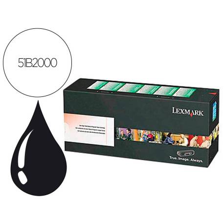 TONER LEXMARK LASER 51B2000 MS 317DN/ 417DN / 517DN / 617DN / MX 317DN / 417DE / 517DE / 617DE NEGRO 2500