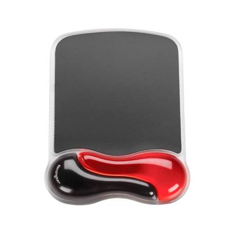 Alfombrilla para raton kensington duo gel con reposamuñecas negro/rojo 240x182x25 mm
