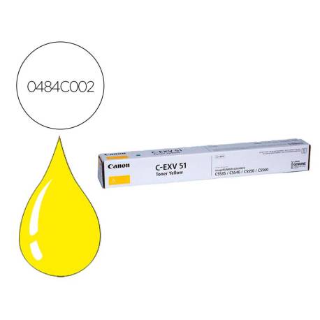 TONER CANON EXV51 IR C5335 C5540 C55000 COLOR AMARILLO