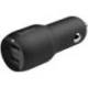 CARGADOR PARA COCHE MARCA BELKIN CCB001BTBK DOBLE USB-A 24W 12W X2 COLOR NEGRO