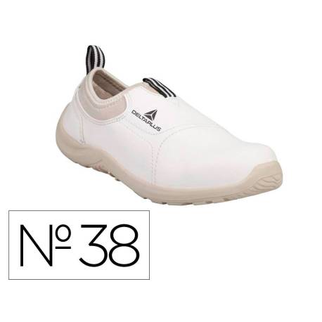 ZAPATOS DE SEGURIDAD DELTAPLUS MICROFIBRA PU SUELA PU MONO-DENSIDAD BLANCO TALLA 38