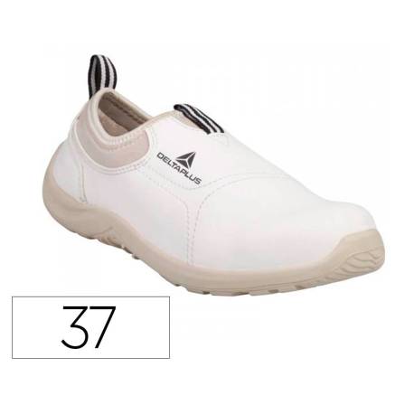 ZAPATOS DE SEGURIDAD DELTAPLUS MICROFIBRA PU SUELA PU MONO-DENSIDAD BLANCO TALLA 37