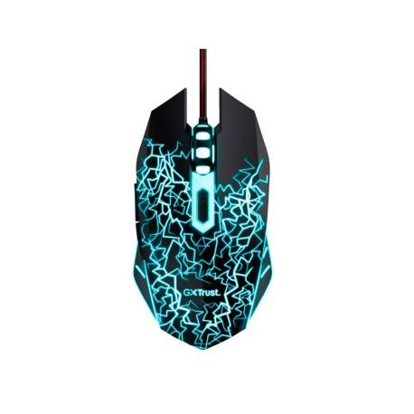 RATON TRUST GXT105X IZZA GAMING OPTICO LUCES LED 800-4000 PPP 6 BOTONES USB 2.0 CABLE 1,80 M NEGRO