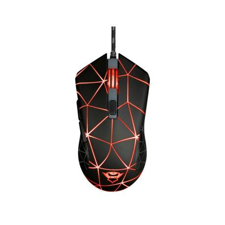 RATON TRUST GXT133 LOCX GAMING OPTICO LUCES LED 800-4000 PPP 6 BOTONES USB 2.0 CABLE 1,80 M NEGRO