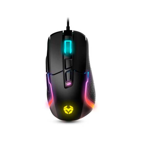 RATON MARCA KROM KICK GAMING RGB OPTICO 800-6200 DPI 7 BOTONES ILUMINACION LED RGB RAINBOW